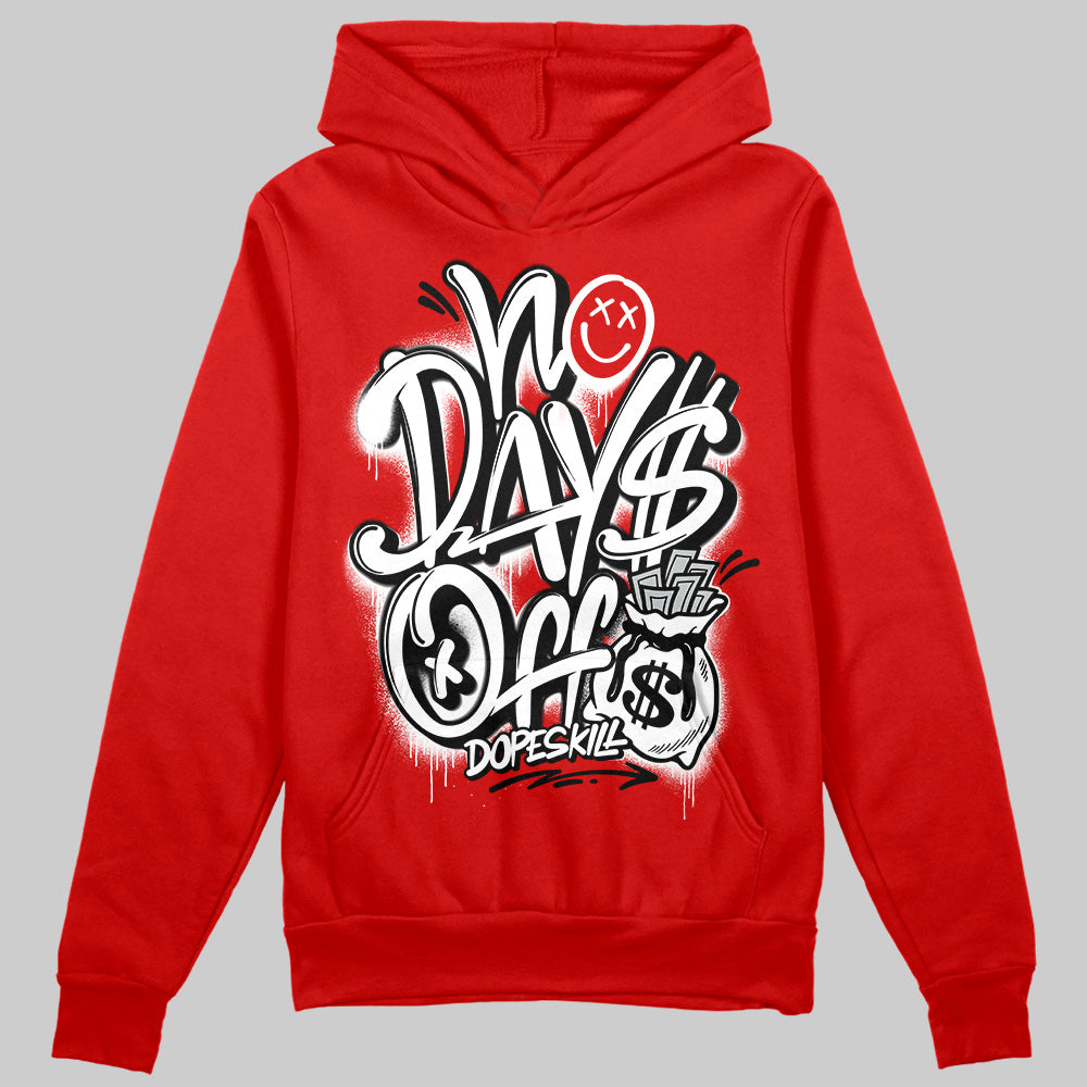 Jordan 11 “Bred Velvet” DopeSkill Red Hoodie Sweatshirt No Days Off Graphic Streetwear