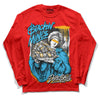 Red Sneakers DopeSkill Red Long Sleeve T-Shirt Stackin Mines Graphic Streetwear