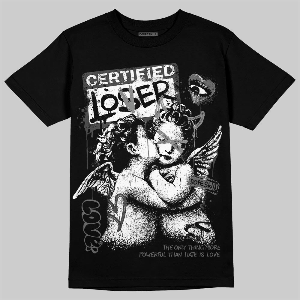 Jordan 4 “Black Cat” (2025) DopeSkill T-Shirt Certified Lover Graphic Streetwear - Black