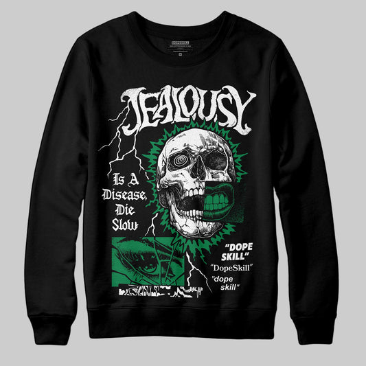 Green Sneakers DopeSkill Sweatshirt Jealousy Graphic Streetwear - Black