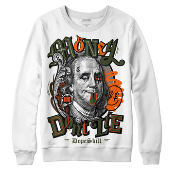 Olive Sneakers DopeSkill Sweatshirt Money Don't Lie Graphic Streetwear - White 