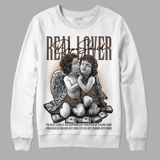 Jordan 1 Retro High OG Palomino DopeSkill Sweatshirt Real Lover Graphic Streetwear - White