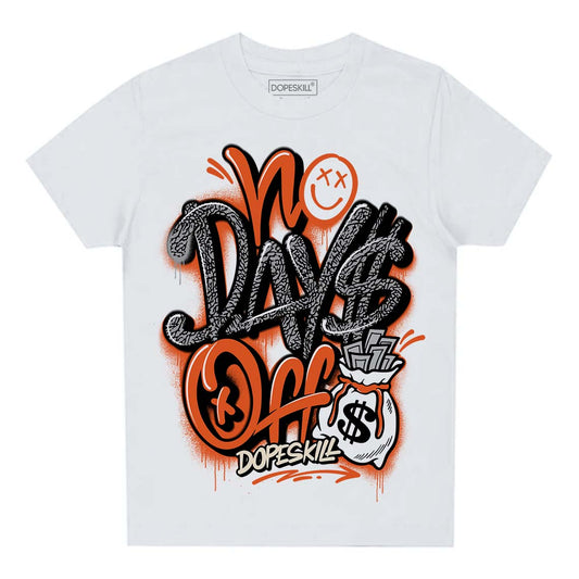 Jordan 3 Georgia Peach DopeSkill Toddler Kids T-shirt No Days Off Graphic Streetwear - White