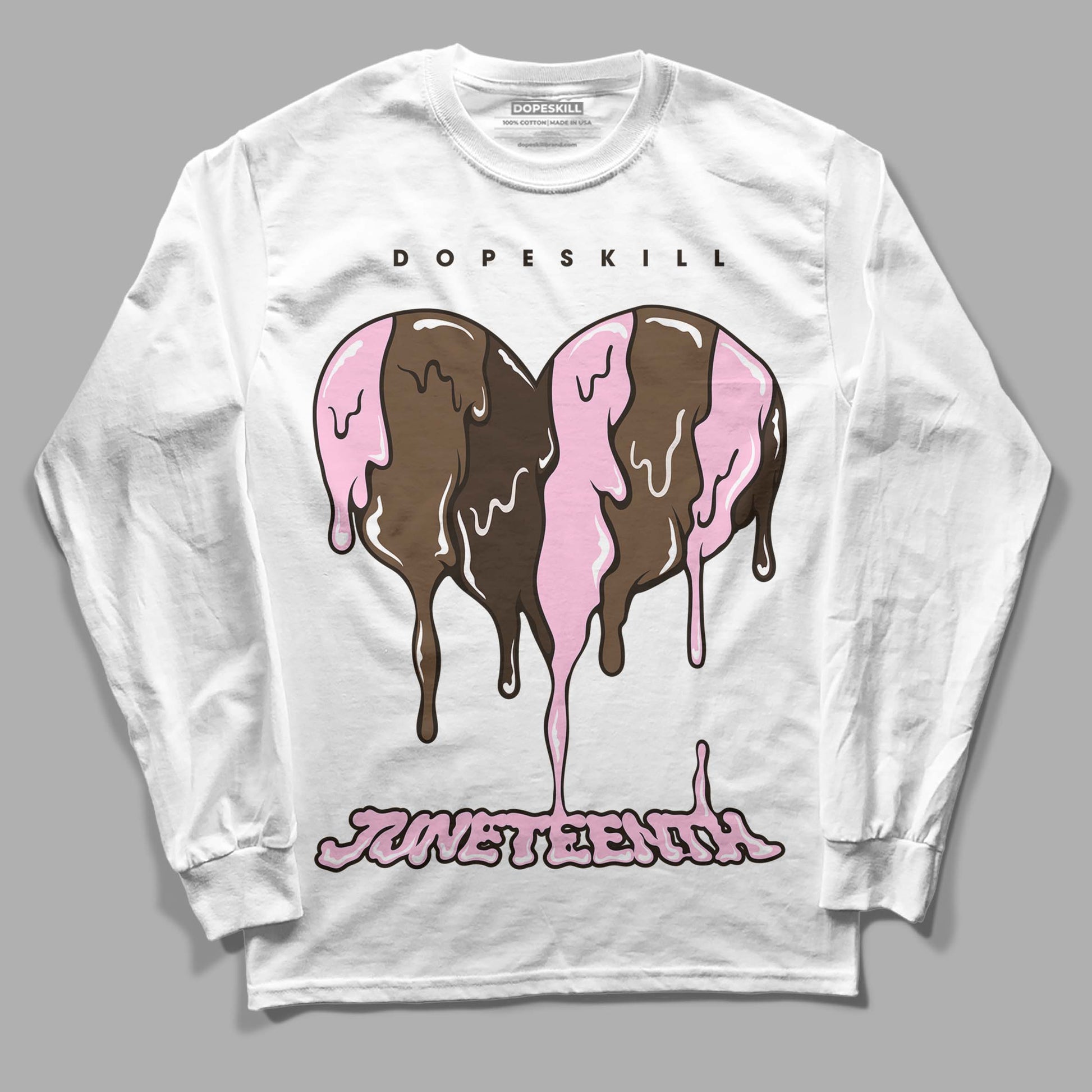 Jordan 11 Retro Neapolitan DopeSkill Long Sleeve T-Shirt Juneteenth Heart Graphic Streetwear