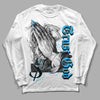 Jordan 2 Low "University Blue" DopeSkill Long Sleeve T-Shirt Trust God Graphic Streetwear - White