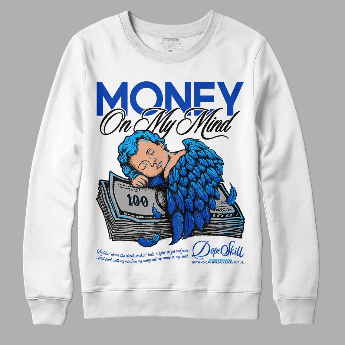 Jordan 14 “Laney” DopeSkill Sweatshirt MOMM Graphic Streetwear - White