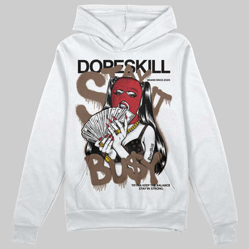 Jordan 9 'Olive' DopeSkill Hoodie Sweatshirt Stay It Busy Graphic Streetwear - White