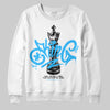 Jordan 1 High Retro OG “University Blue” DopeSkill Sweatshirt King Chess Graphic Streetwear - White