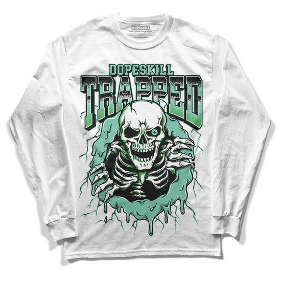 Jordan 1 High OG Green Glow DopeSkill Long Sleeve T-Shirt Trapped Halloween Graphic Streetwear - White 