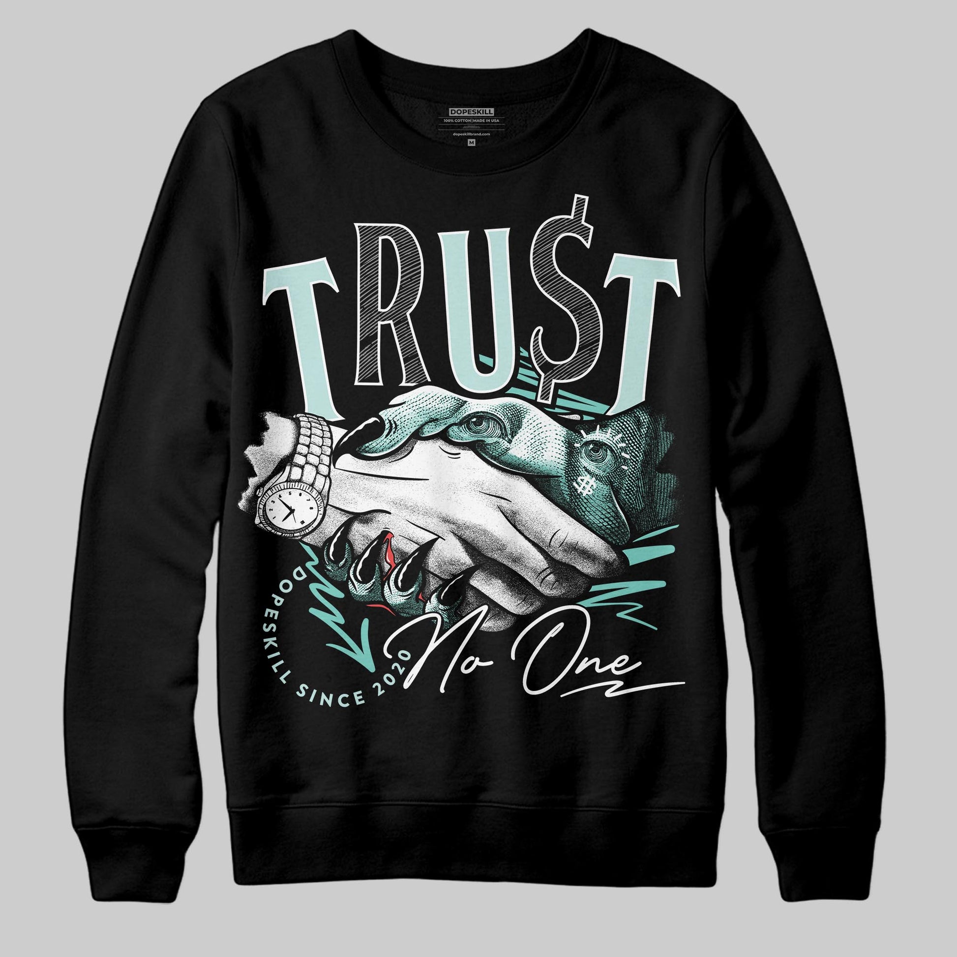 Jordan 11 Low "Igloo" DopeSkill Sweatshirt Trust No One Graphic Streetwear - Black
