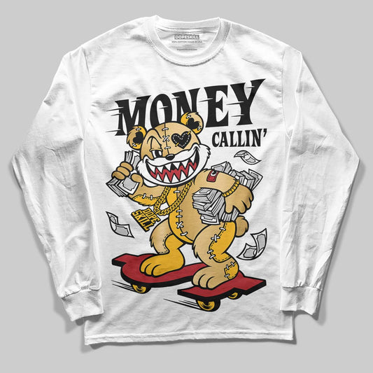 Jordan 12 Retro 'Taxi' 2025 DopeSkill Long Sleeve T-Shirt Money Callin' Graphic Streetwear - White 