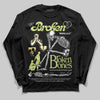 Jordan 4 GS “Light Lemon Twist” DopeSkill Long Sleeve T-Shirt Broken Bones Graphic Streetwear  black