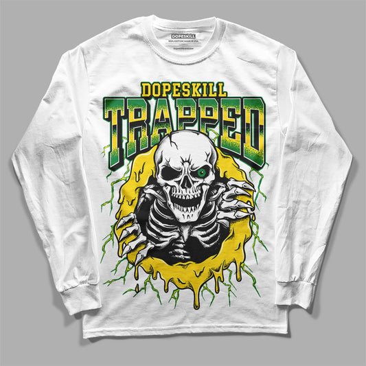 Dunk Low Reverse Brazil DopeSkill Long Sleeve T-Shirt Trapped Halloween Graphic Streetwear - White