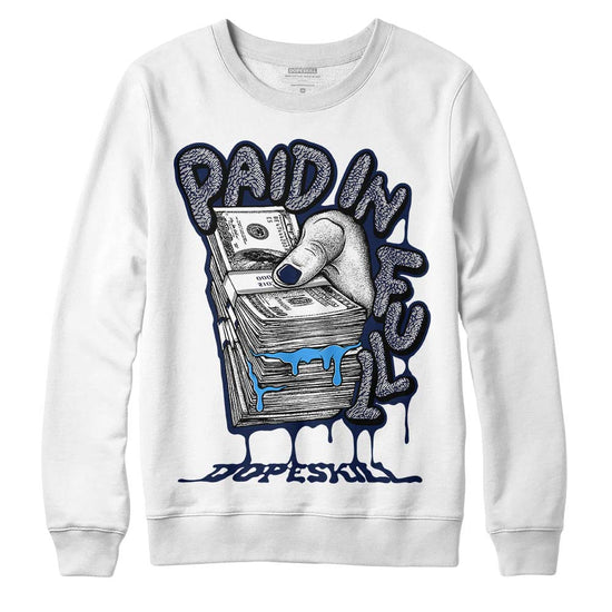 Jordan Spiz’ike Low “White/Obsidian” DopeSkill Sweatshirt Paid In Full Graphic Streetwear - WHite