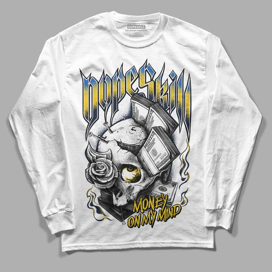 Dunk Low Vintage “Michigan” DopeSkill Long Sleeve T-Shirt Money On My Mind Graphic Streetwear - White