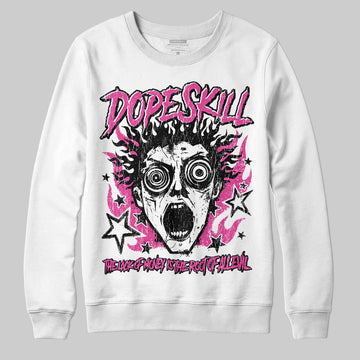 Pink Sneakers DopeSkill Sweatshirt Root of Evil Graphic Streetwear - White