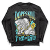 Jordan 5 Aqua DopeSkill Long Sleeve T-Shirt Sorry I've Been Trappin Graphic Streetwear - Black