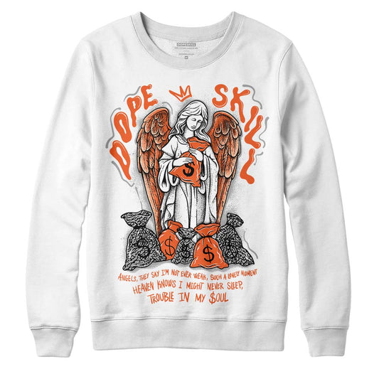 Jordan 3 Georgia Peach DopeSkill Sweatshirt Angels Graphic Streetwear - White