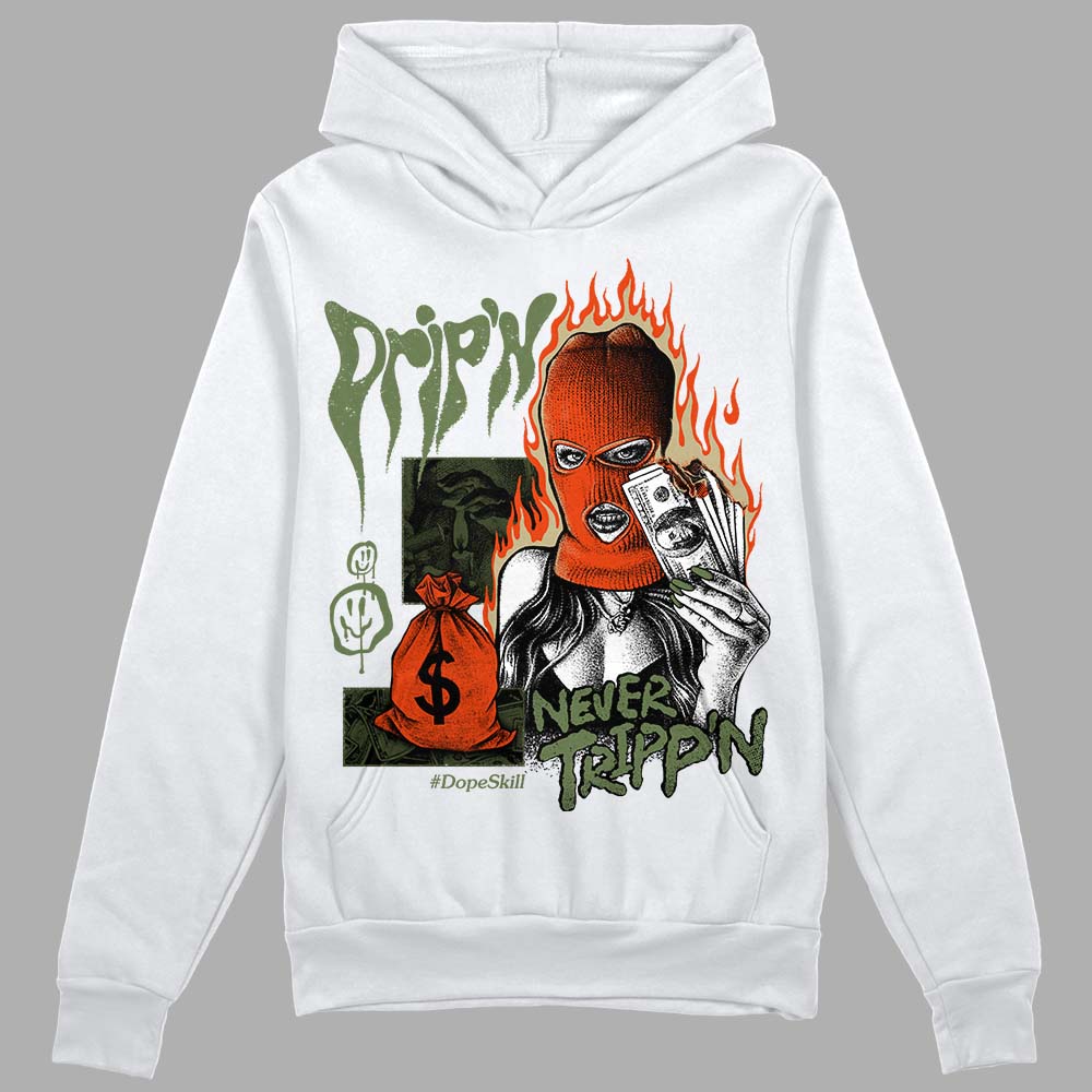 Olive Sneakers DopeSkill Hoodie Sweatshirt Drip'n Never Tripp'n Graphic Streetwear - White