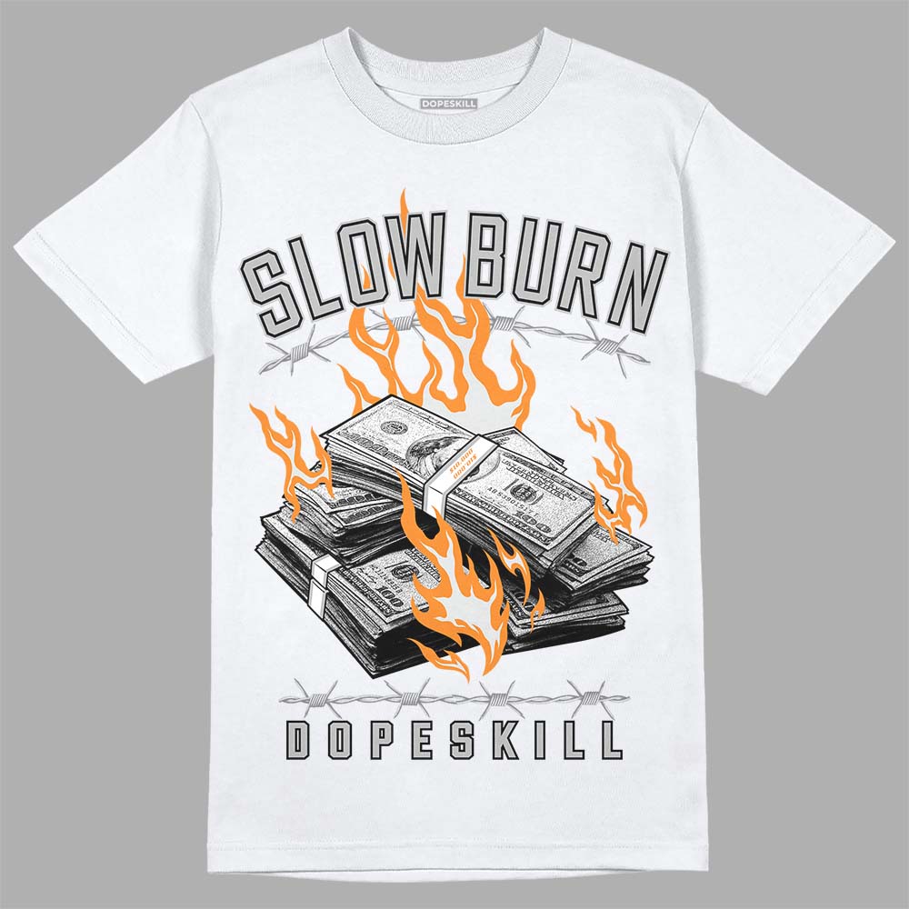 Dunk Low Cool Grey DopeSkill T-Shirt Slow Burn Graphic Streetwear - White 