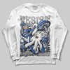 Jordan 1 High OG "True Blue" DopeSkill Long Sleeve T-Shirt Resist Graphic Streetwear - White