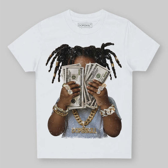 Jordan 3 GS “Cobalt Bliss” DopeSkill Toddler Kids T-shirt Rich Youth Graphic Streetwear - White