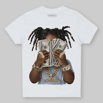 Jordan 3 GS “Cobalt Bliss” DopeSkill Toddler Kids T-shirt Rich Youth Graphic Streetwear - White
