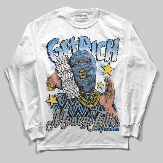 Jordan 12 Retro 'Melo' DopeSkill Long Sleeve T-Shirt Get Rich Graphic Streetwear - White