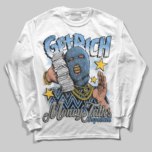 Jordan 12 Retro 'Melo' DopeSkill Long Sleeve T-Shirt Get Rich Graphic Streetwear - White