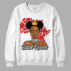 Jordan 13 “Wolf Grey” DopeSkill Sweatshirt Black Queen Graphic Streetwear - White