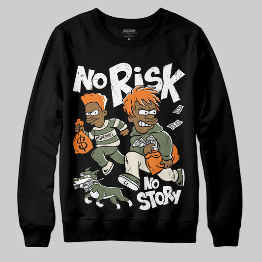Jordan 4 Retro OG SP Undefeated (2025) DopeSkill Sweatshirt No Risk No Story Graphic Streetwear - black