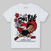 Jordan 1 High OG “Ruby” DopeSkill Toddler Kids T-shirt No Fake Love Graphic Streetwear - White