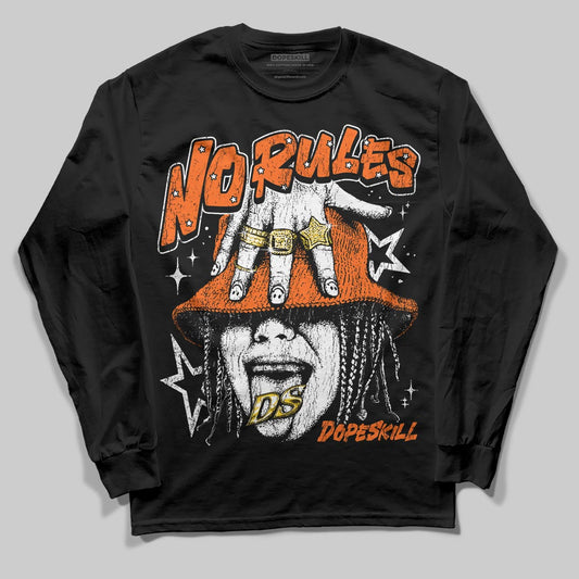 Orange Sneakers DopeSkill Long Sleeve T-Shirt No Rules Graphic Streetwear - black
