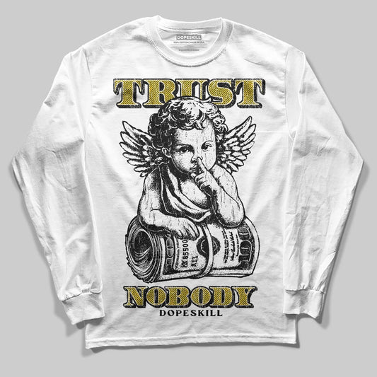 Yellow Sneakers DopeSkill Long Sleeve T-Shirt Trust Nobody Graphic Streetwear - White