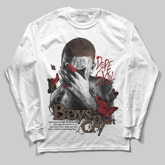 Jordan 9 'Olive' DopeSkill Long Sleeve T-Shirt Boys Don't Cry Graphic Streetwear - White