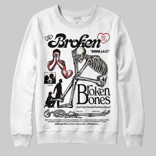 Nigel Sylvester x Jordan 1 Low OG “Nitro” DopeSkill Sweatshirt Broken Bones Graphic Streetwear - White