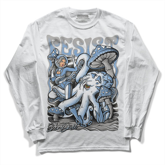 Jordan 5 Retro University Blue DopeSkill Long Sleeve T-Shirt Resist Graphic Streetwear - White