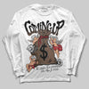 Jordan 9 'Olive' DopeSkill Long Sleeve T-Shirt Money Bag Coming Up Graphic Streetwear - WHite