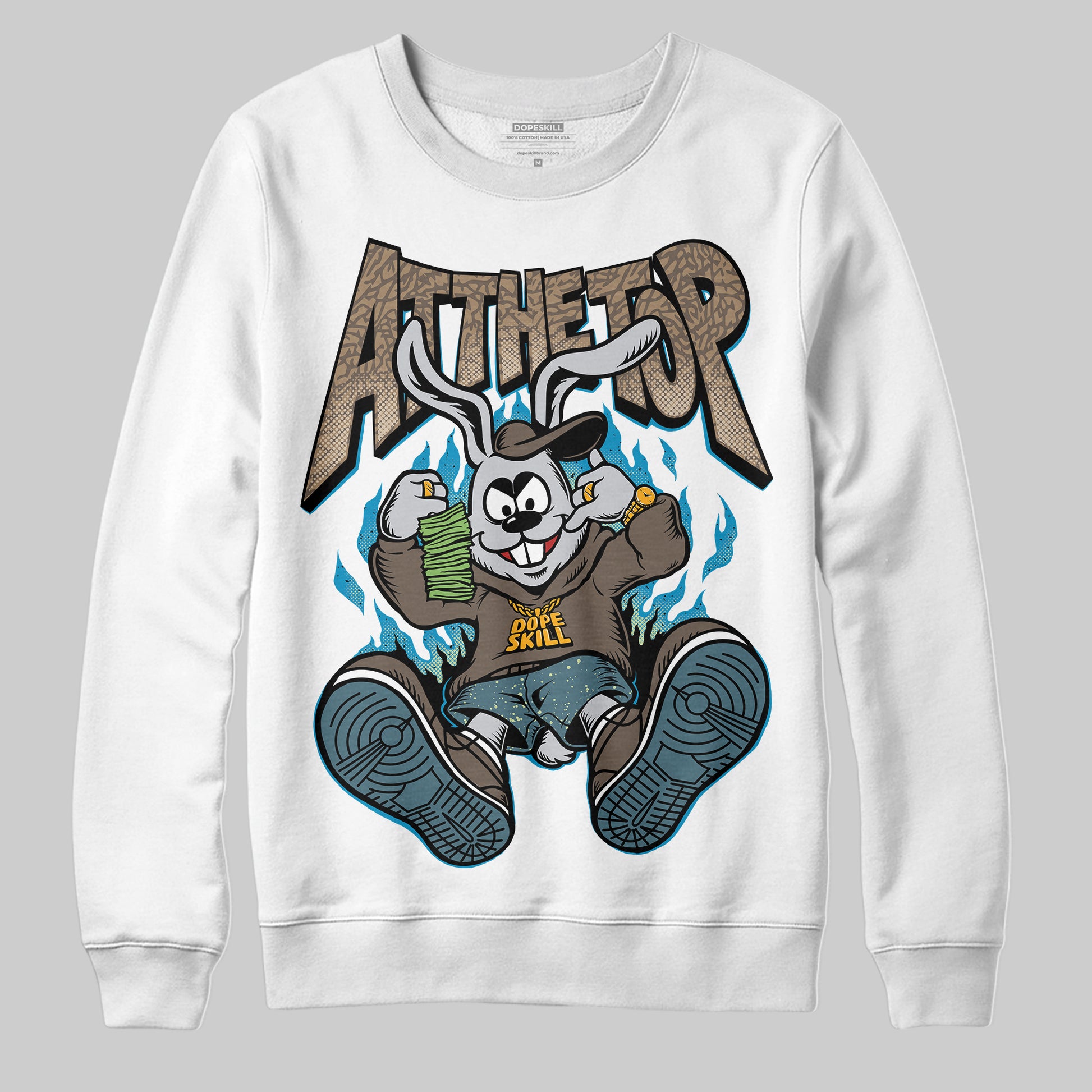 Jordan 3 GS “We Outside” DopeSkill Sweatshirt At The Top Graphic Streetwear - White