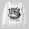 Jordan 5 Retro Reverse Metallic DopeSkill Sweatshirt Trust No One Graphic Streetwear - White