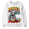 Jordan 1 Mid GS 'Six Championships' DopeSkill Sweatshirt Sick Bear Graphic Streetwear - White