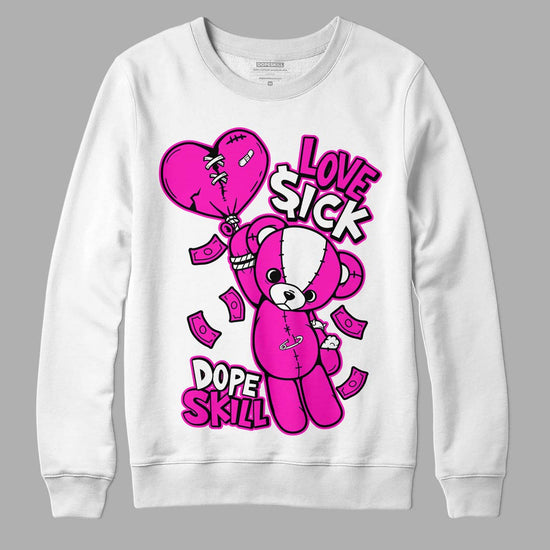 Dunk Low GS “Active Fuchsia” DopeSkill Sweatshirt Love Sick Graphic Streetwear - White