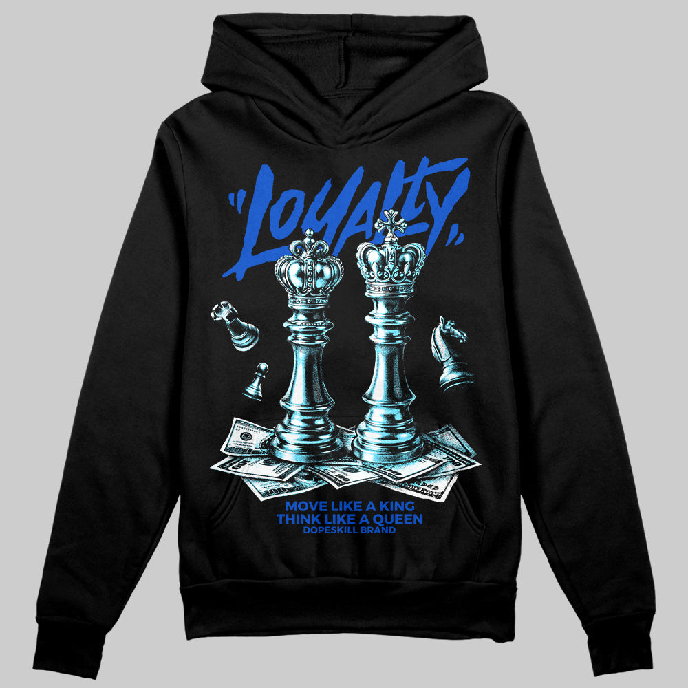 Royal Blue Sneakers DopeSkill Hoodie Loyalty Graphic Streetwear - black