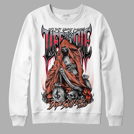 DJ Khaled x Jordan 5 Retro ‘Crimson Bliss’ DopeSkill Sweatshirt Life or Die Graphic Streetwear - White