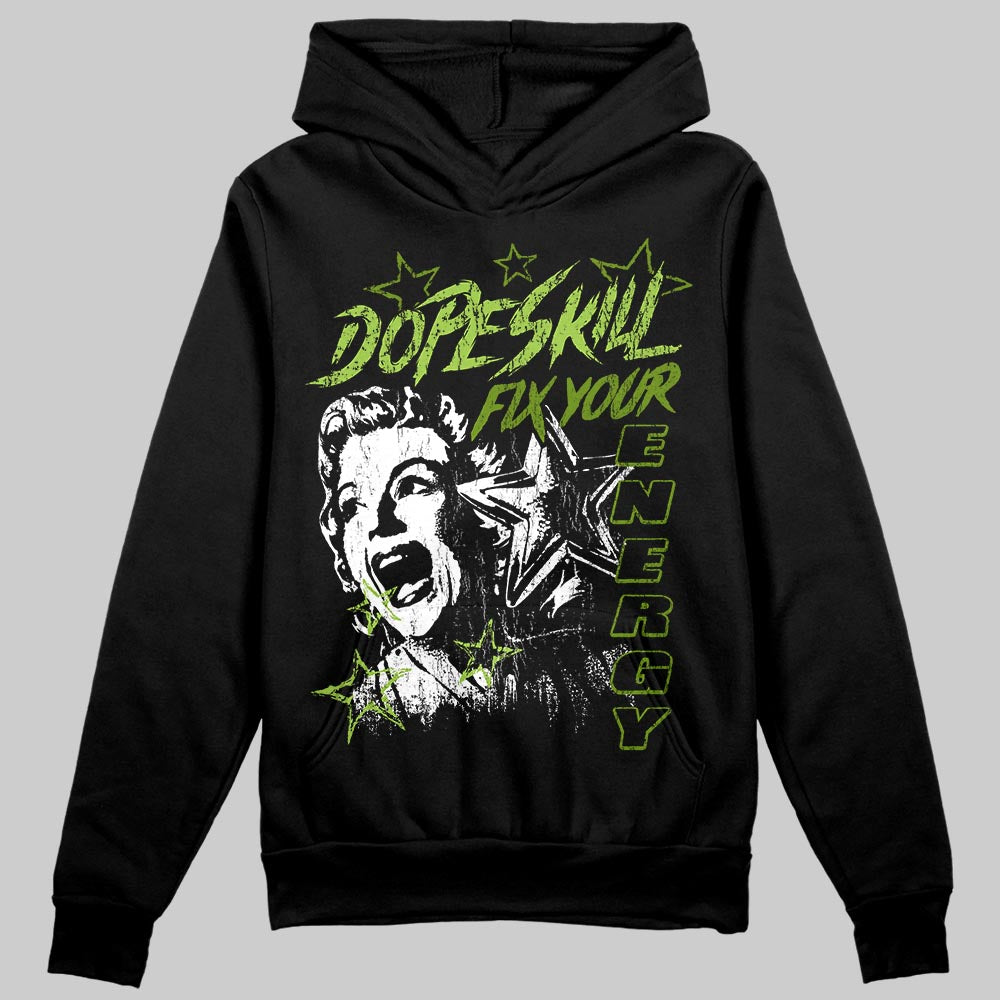 Green Sneakers DopeSkill Hoodie Fix Your Energy Graphic Streetwear - Black