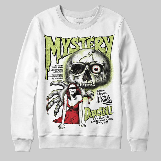 Jordan 5 “Luminous Green” DopeSkill Sweatshirt Mystery Ghostly Grasp Graphic Streetwear - White 