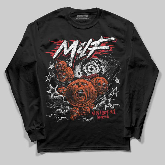 Jordan 3 Fire Red DopeSkill Long Sleeve T-Shirt MILF Graphic Streetwear - Black