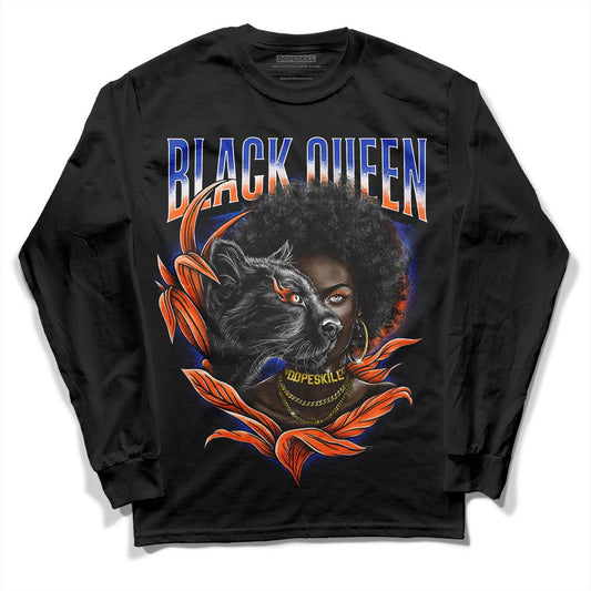 Dunk Low Futura Orange Blaze DopeSkill Long Sleeve T-Shirt New Black Queen Graphic Streetwear - Black