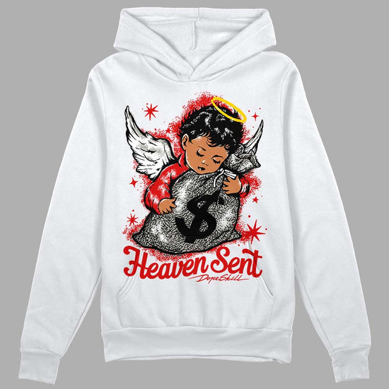 Jordan 3 “Fire Red” DopeSkill Hoodie Sweatshirt Heaven Sent Graphic Streetwear - White 