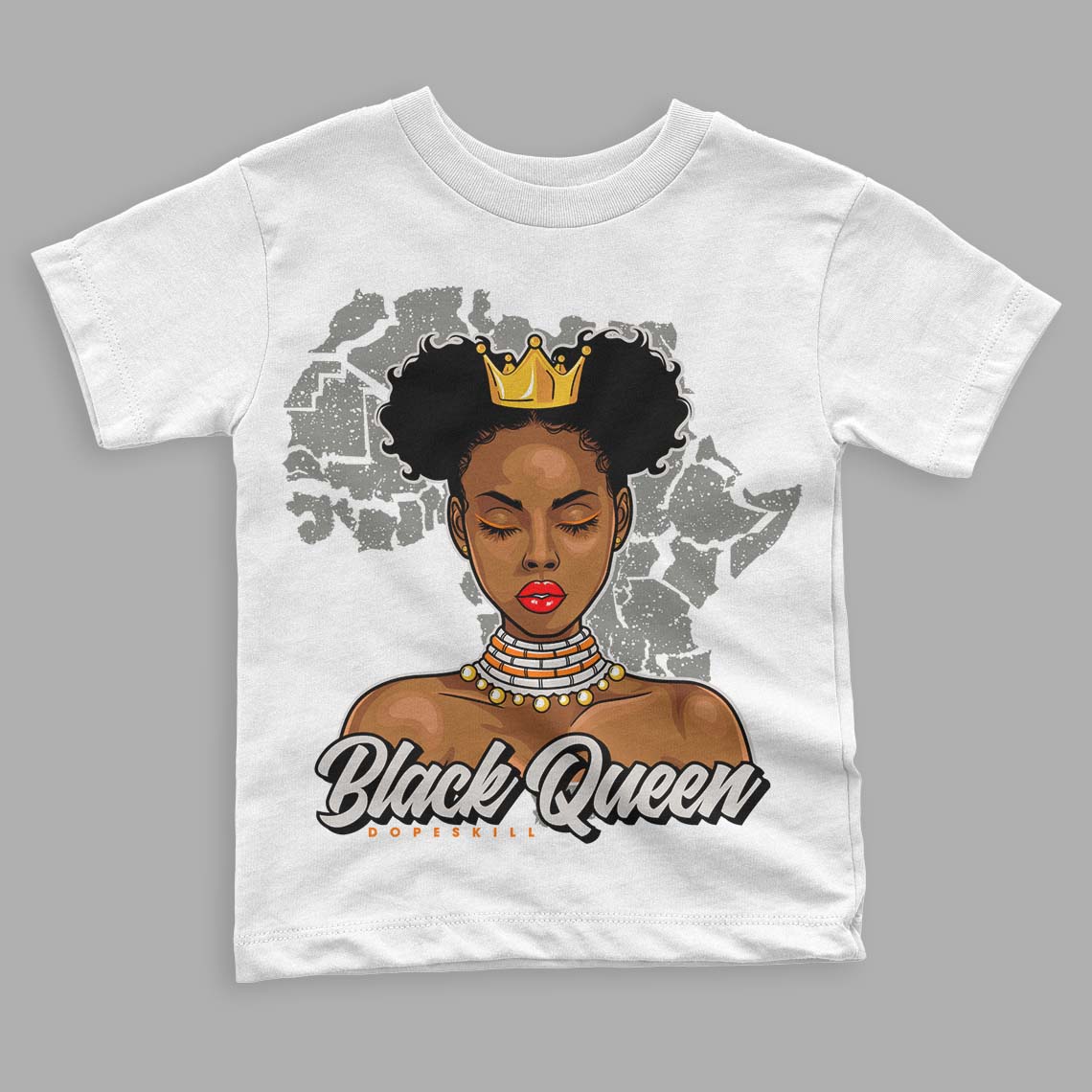 Jordan 5 Retro SE 'Craft' DopeSkill Toddler Kids T-shirt Black Queen Graphic Streetwear - White